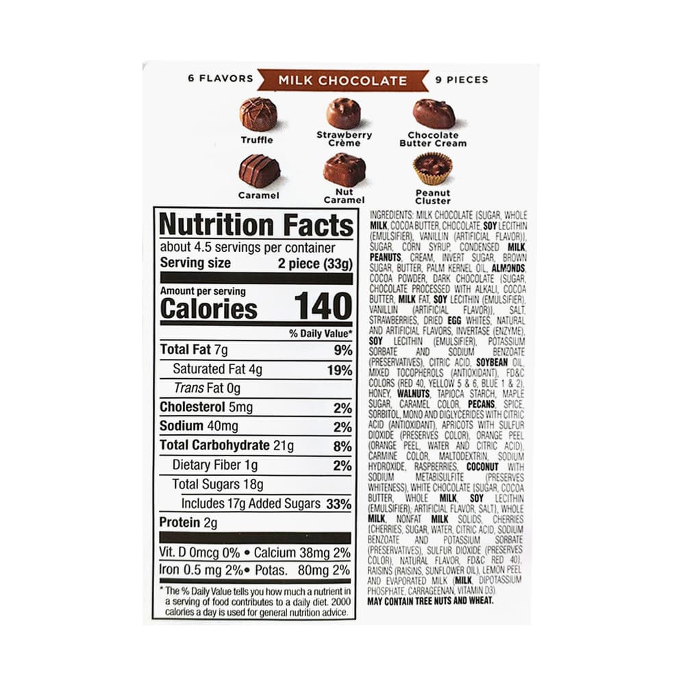 Surtido de bombones de chocolate con leche Russell Stover (145 g / 5.1 oz) - Miniatura 4