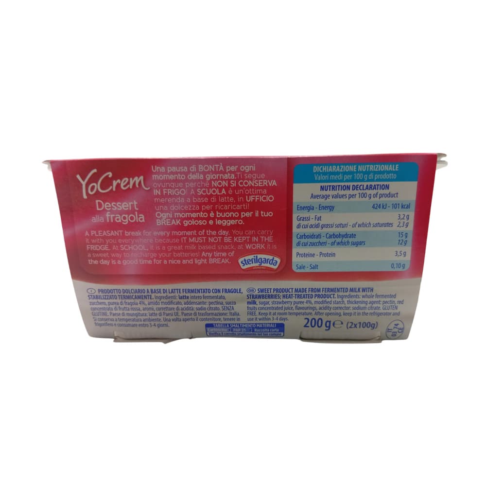Yogur de fresa YoCrem Sterilgarda (2 U) - Miniatura 2