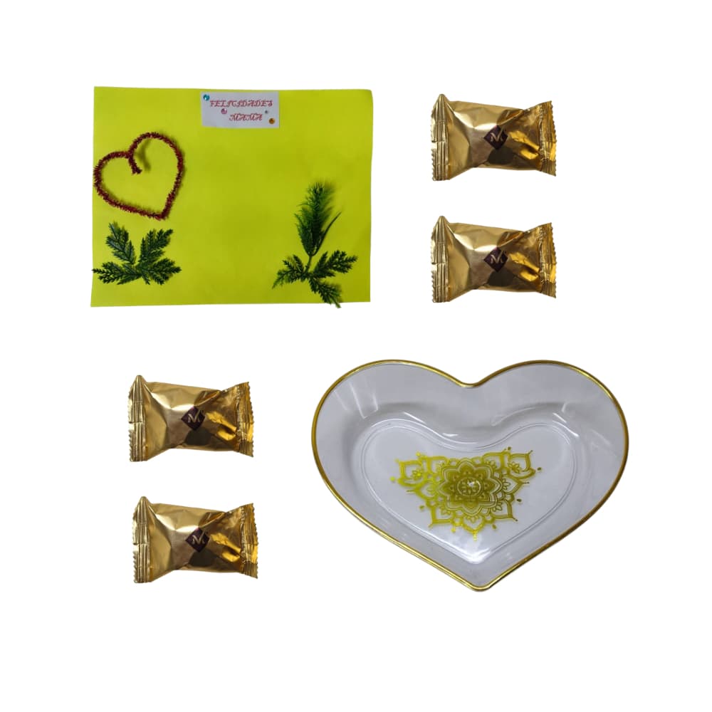 Estuche de regalo para las madres bombones + plato + postal - Miniatura 2
