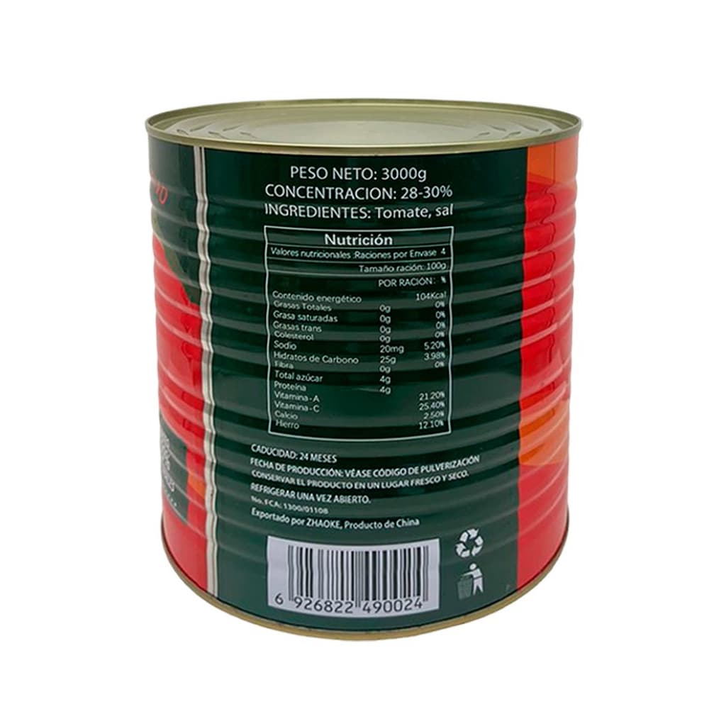 Pasta de tomate DRojo (3 kg / 6.6 lb) - Miniatura 2