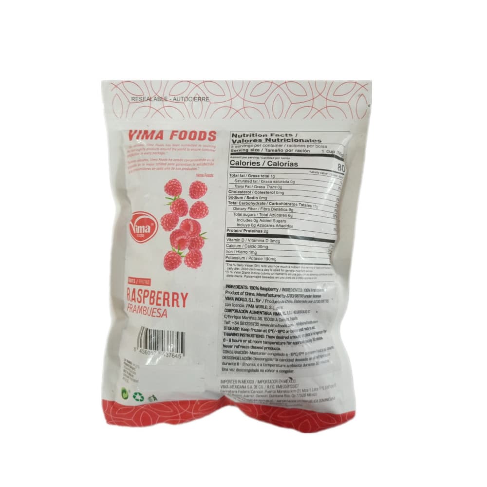 Frambuesas congeladas Vima Foods (450 g / 15.8 oz) - Miniatura 3