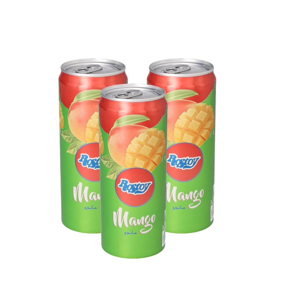 Bebida refrescante de zumo de mango Rostoy (3 x 330 ml) - Imagen 1