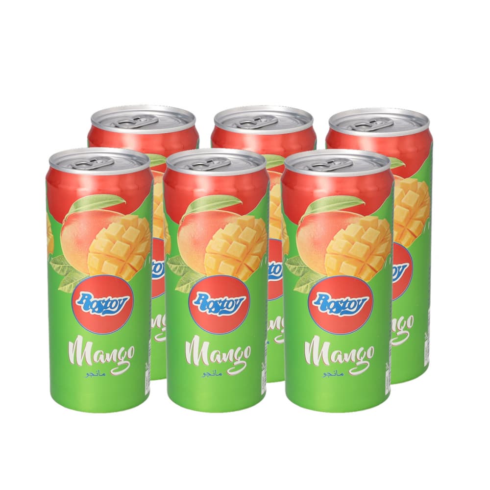 Bebida refrescante de zumo de mango Rostoy (6 x 330 ml) - Imagen 1