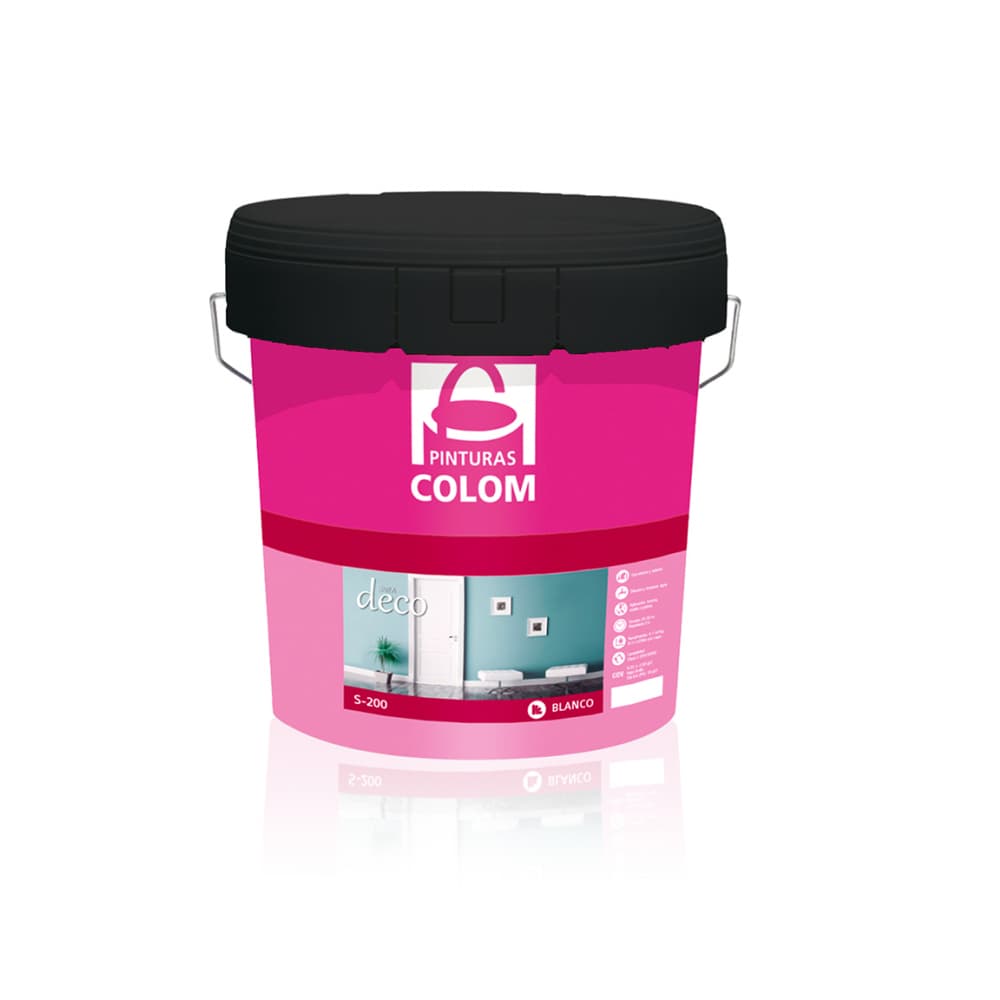 Pintura de vinil para interiores y exteriores color blanco mate Colom (4 L) - Imagen 1