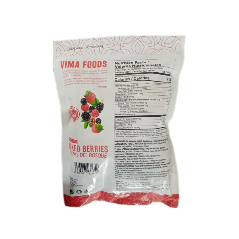 Frutas del bosque congeladas Vima Foods (450 g / 15.8 oz) - Miniatura 3