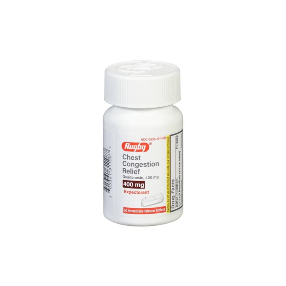 Alivio de la congestión del pecho. Guaifenesina 400 mg (60 tabletas) - Imagen 1