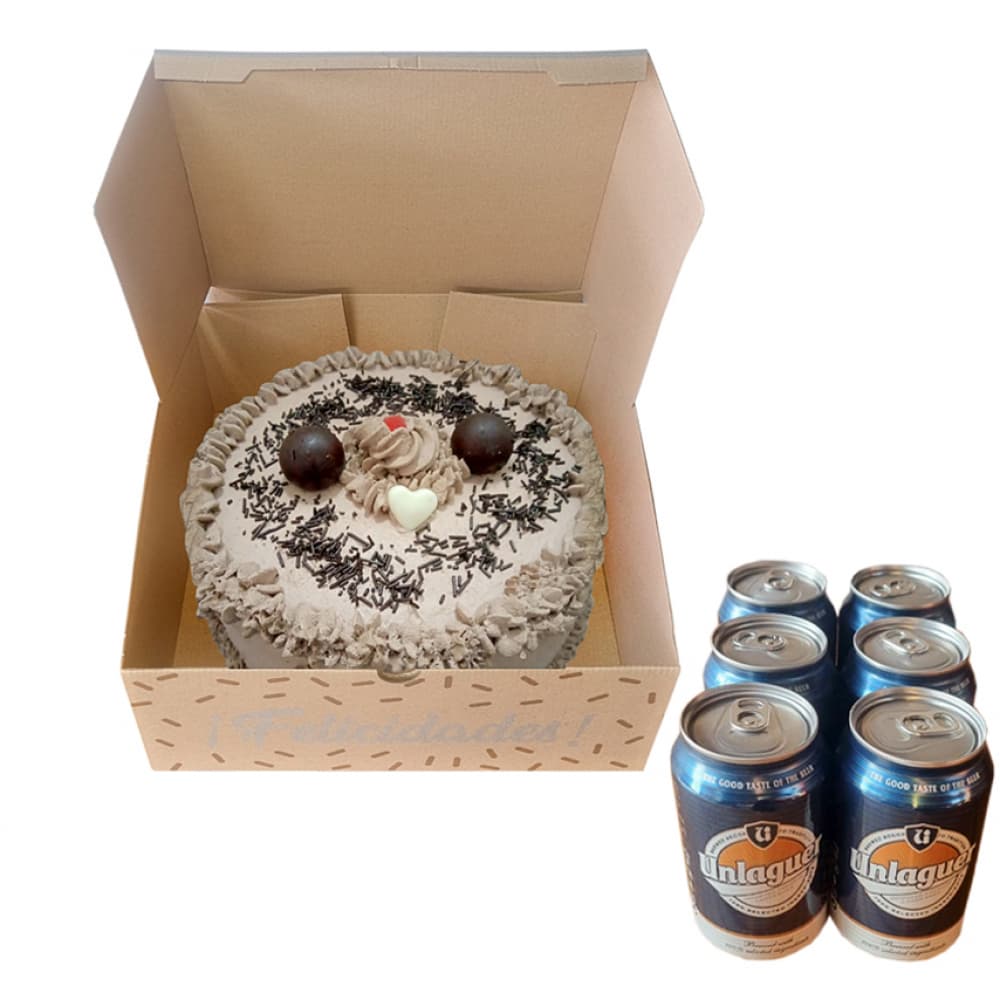 Cake de chocolate de nata Cakes MM (12 comensales) + cervezas - Miniatura 3