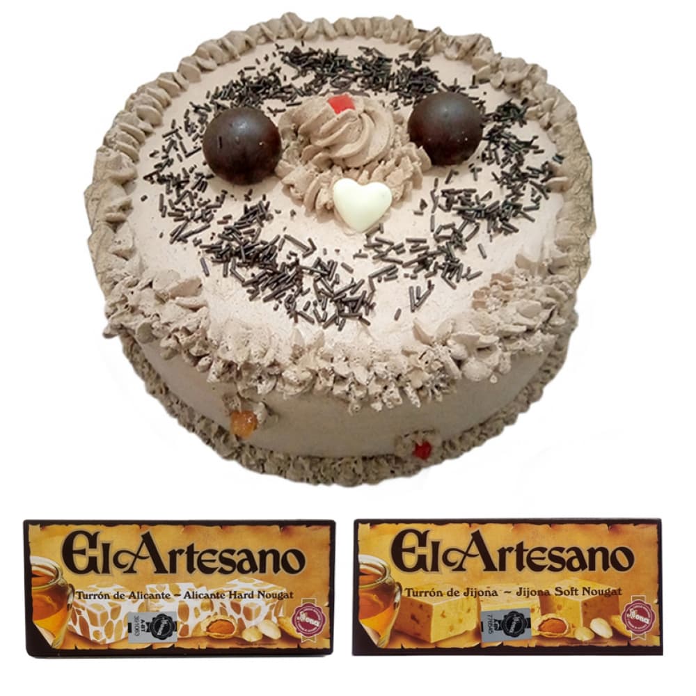 Cake chocolate de nata Cakes MM (12 comensales) + turrones - Imagen 1