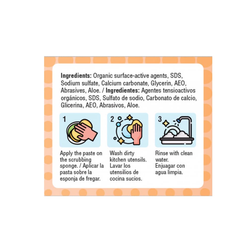 Lavavajillas en pasta con aroma a naranja YEYA (200 g / 7.05 oz) - Miniatura 2