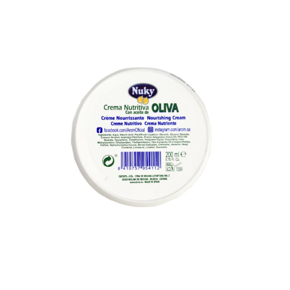 Crema nutritiva con aceite de oliva Nuky (200 ml) - Miniatura 3