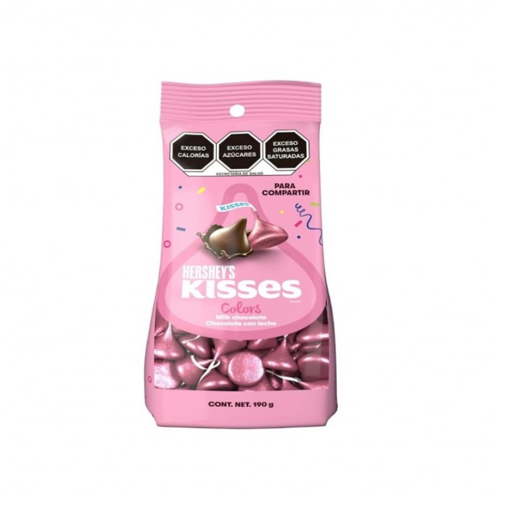 Chocolate con leche fiesta rosa Hershey's Kisses (190 g / 6.7 oz) - Imagen 1