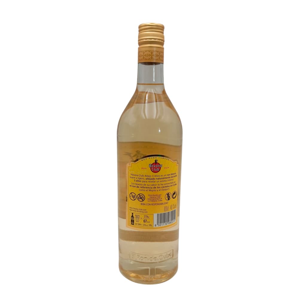 Botella de ron blanco añejo 3 años 40 % vol Havana Club (1 L) - Miniatura 3
