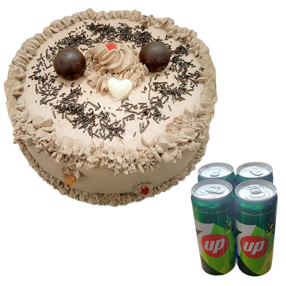 Cake chocolate de nata Cakes MM (12 comensales) y 7Up - Imagen 1