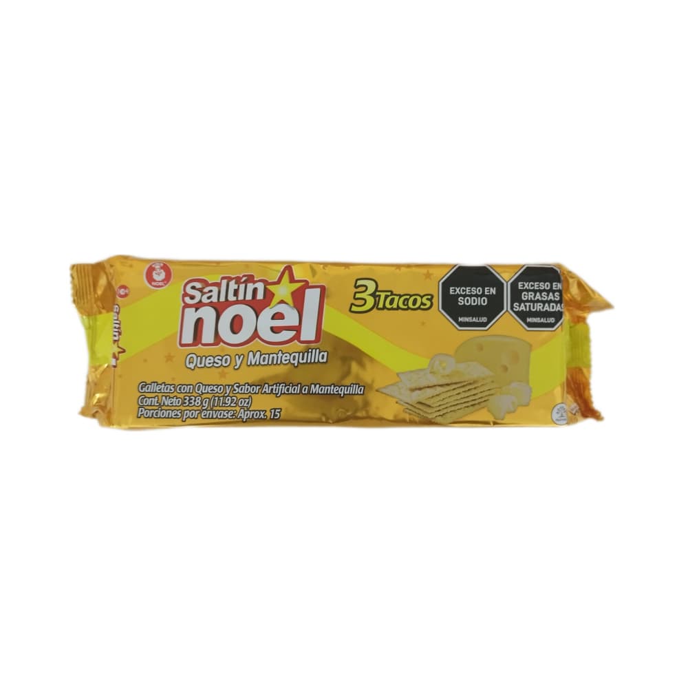 Galletas saladas sabor queso y mantequilla Saltín Noel (338 g / 11.92 oz) - Imagen 1