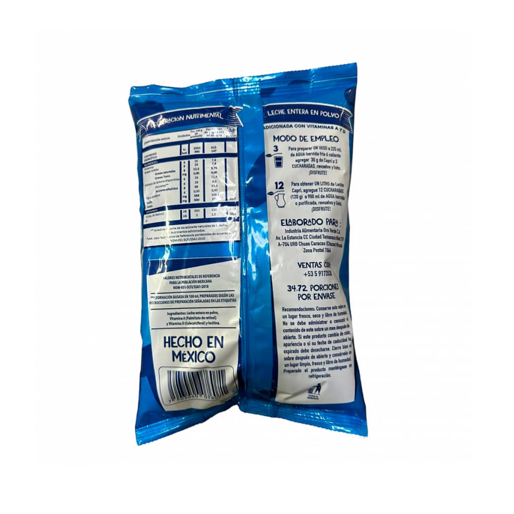 Leche en polvo entera Capri (2 x 1 kg / 2.2 lb) - Miniatura 2