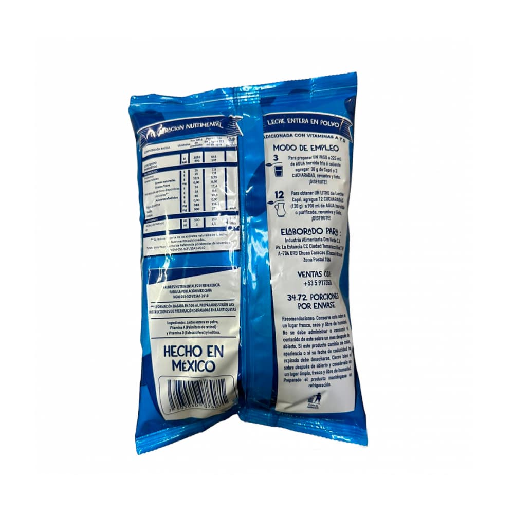 Leche en polvo entera Capri (4 x 1 kg / 2.2 lb) - Miniatura 2