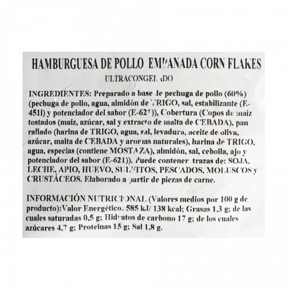 Hamburguesa de pollo con hojuelas de maíz YEYA (1 kg / 2.2 lb) - Miniatura 2