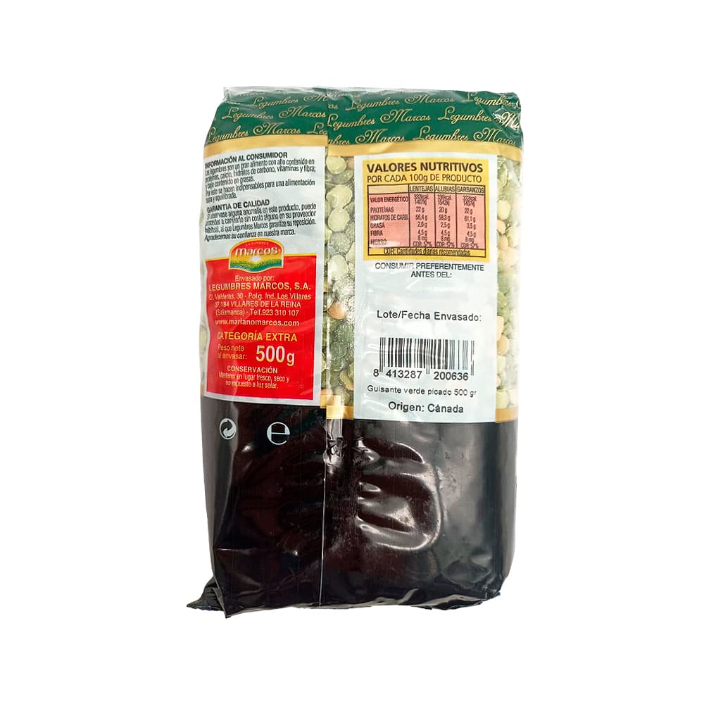 Chícharos verdes partidos Marcos (500 g / 1.10 lb) - Miniatura 2