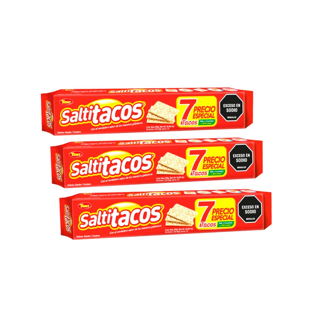 Galletas saladas Tomy Saltitacos (3 x 595 g / 1.31 lb) - Imagen 1