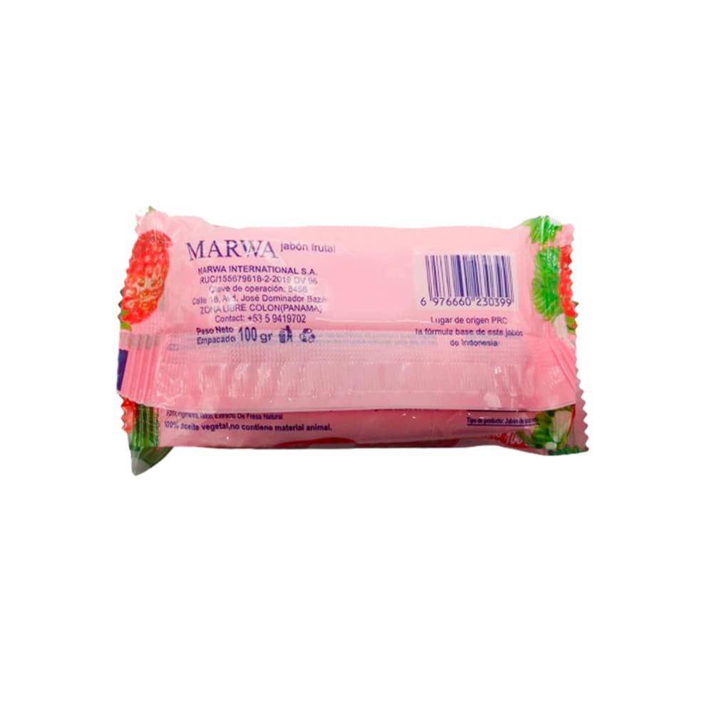 Jabón frutal con extracto de fresa Marwa (100 g / 3.5 oz) - Miniatura 2