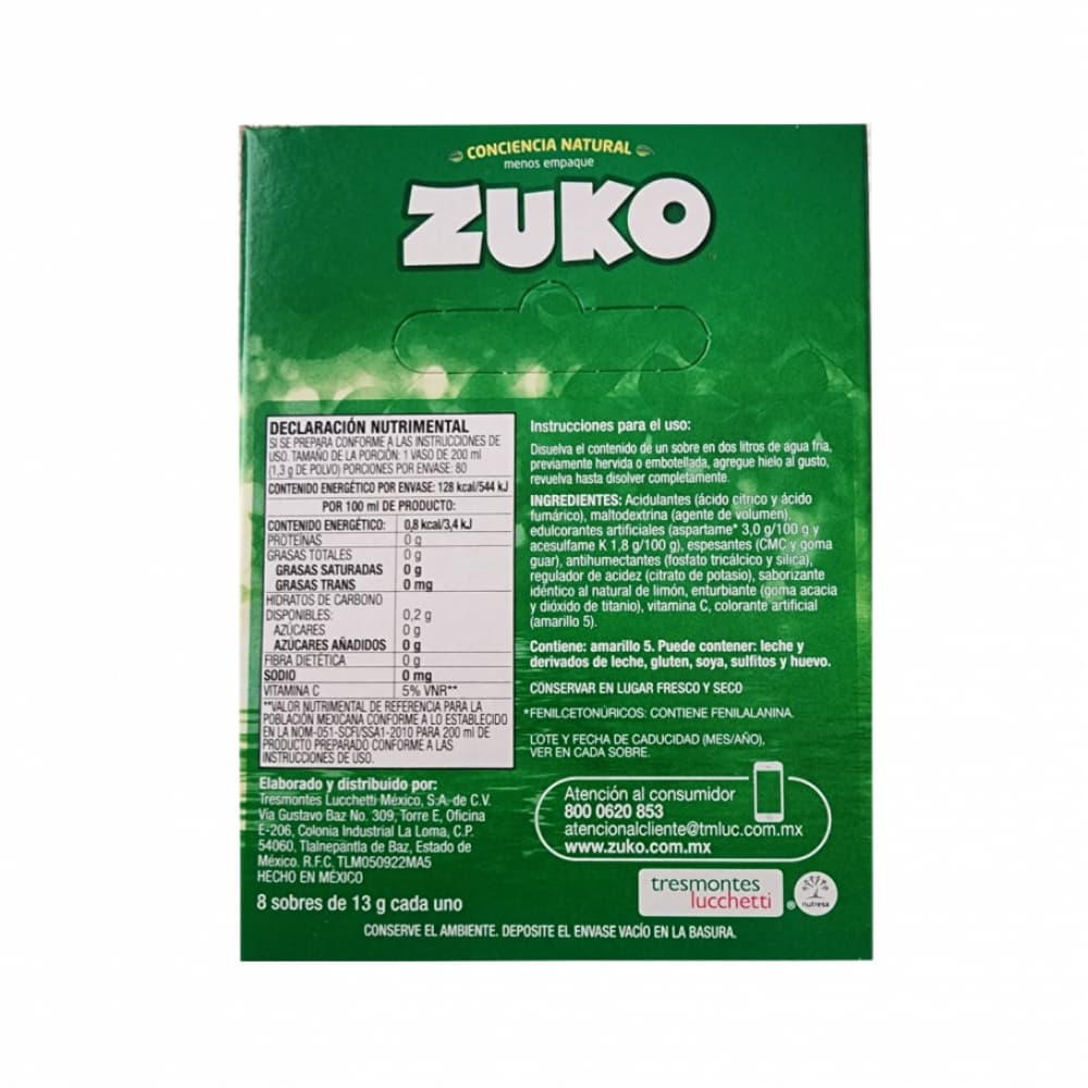 Refresco instantáneo sabor limón Zuko (8 x 13 g) - Miniatura 3