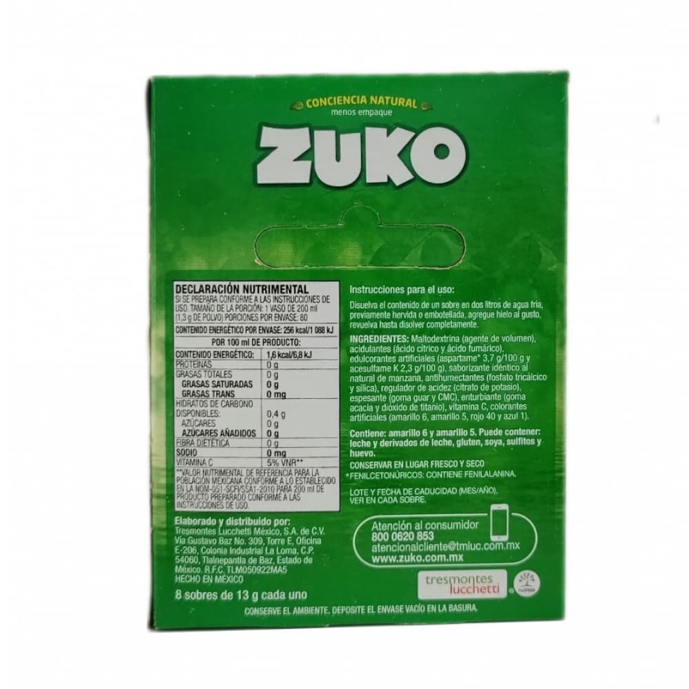 Refresco instantáneo sabor manzana Zuko (8 x 13 g) - Miniatura 3