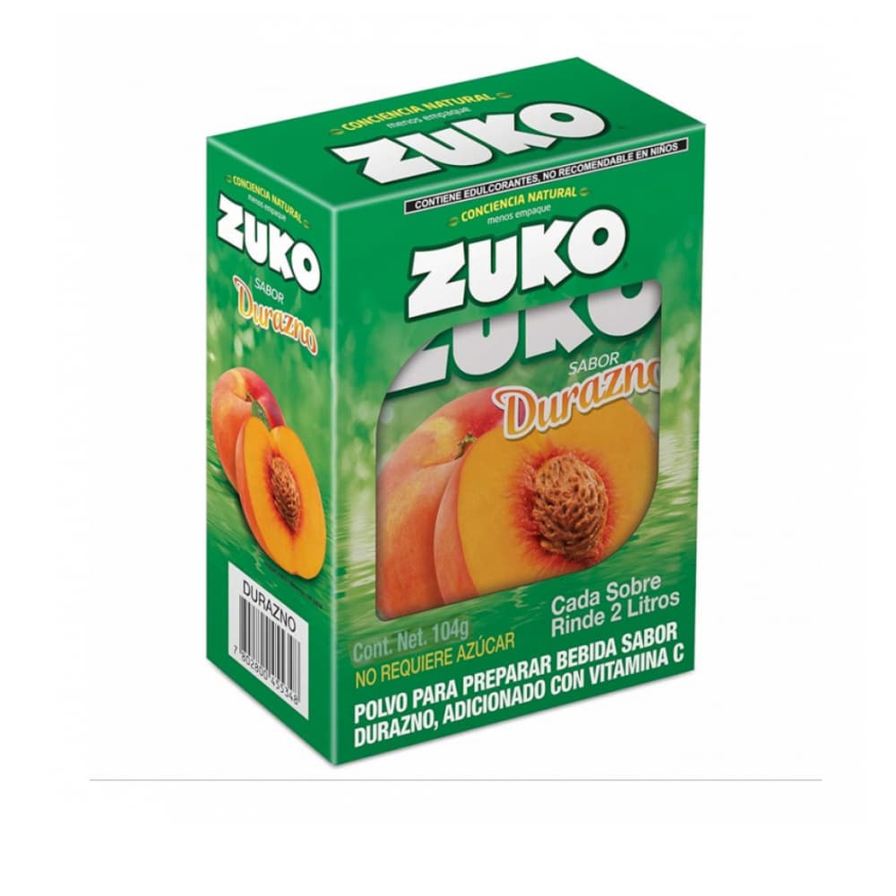Refresco instantáneo sabor durazno Zuko (8 x 13 g) - Imagen 1