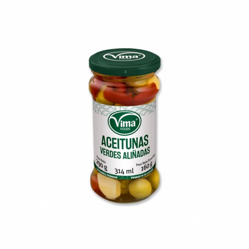 Aceitunas verdes aliñadas Vima Foods (290 g / 10.23 oz) - Imagen 1