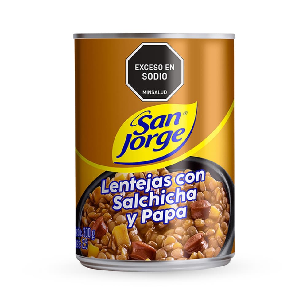 Lentejas con salchicha y papa San Jorge (300 g / 10.58 oz) - Imagen 1