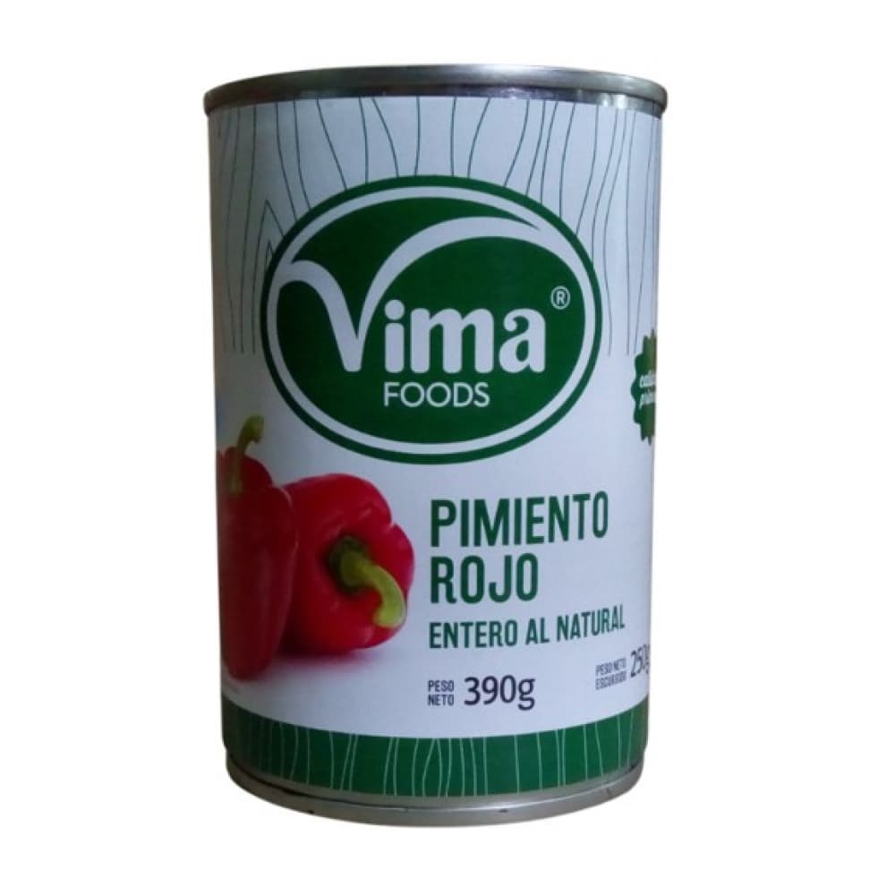 Pimiento rojo entero natural Vima Foods (390 g / 13.75 oz) - Imagen 1