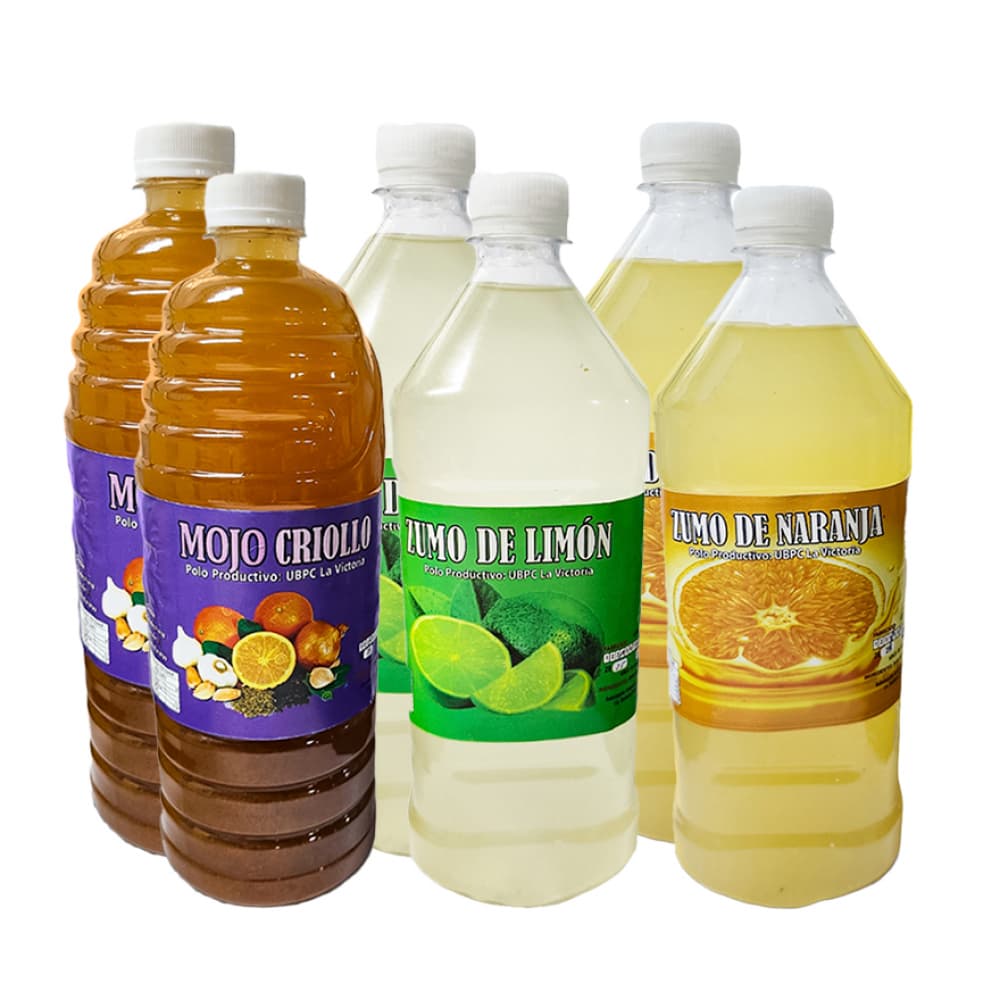 Combo adobos naturales 6: Zumo de naranja + Mojo criollo + Zumo de limón - Imagen 1