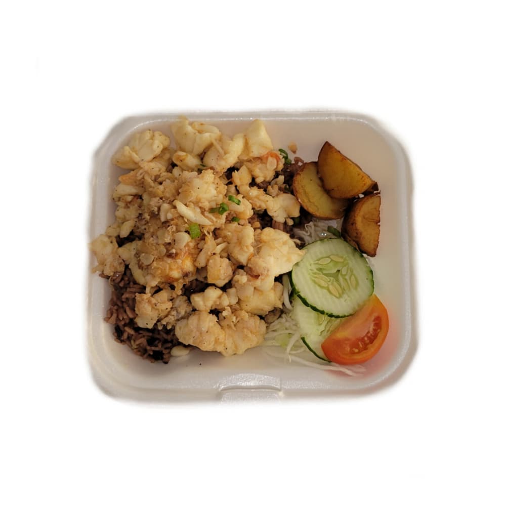 Cola de langosta al ajillo + guarnición (1 persona) - Imagen 1