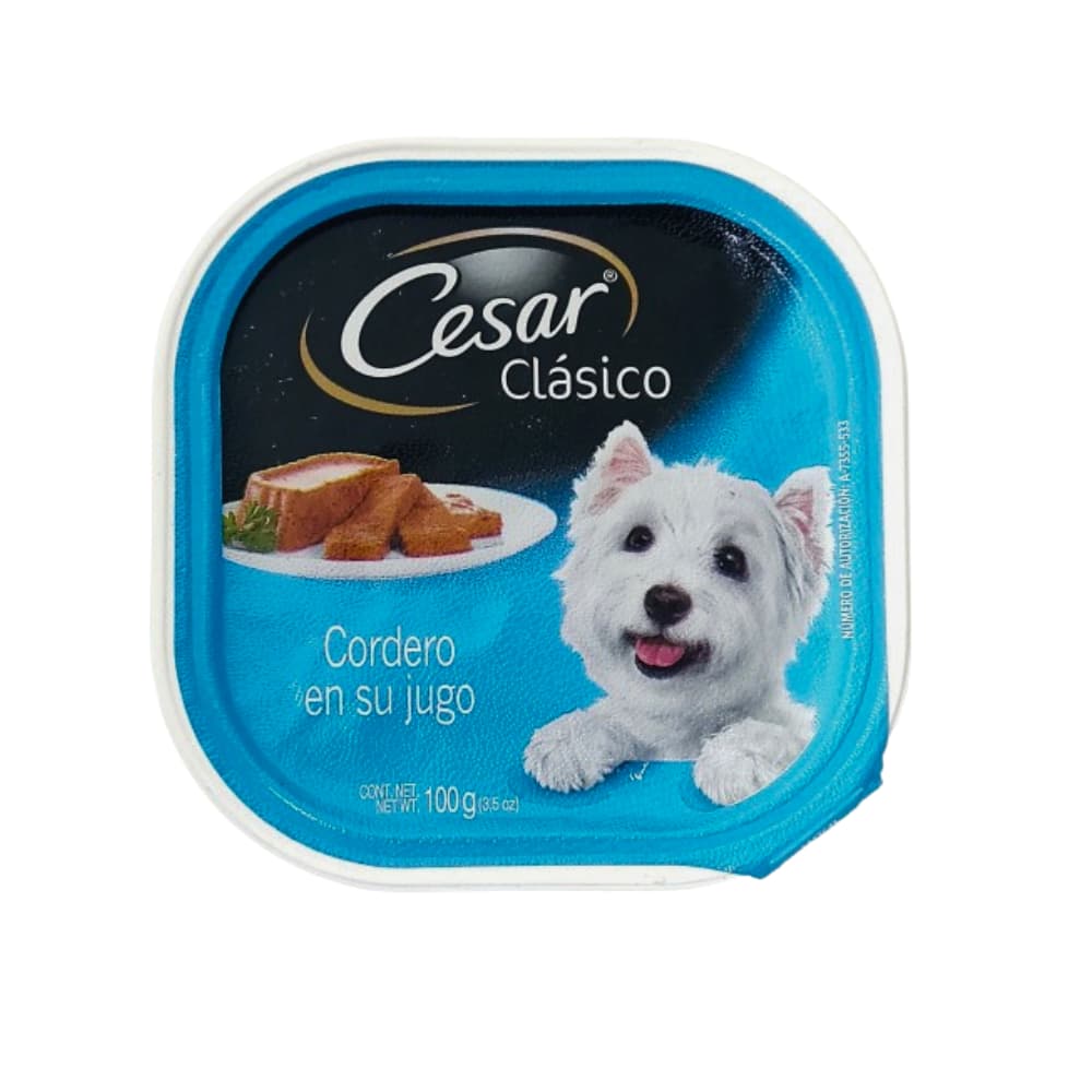 Alimento para perro adulto cordero en su jugo Cesar Clásico (100 g / 3.5 oz) - Miniatura 1