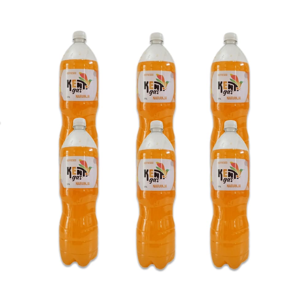 Refresco gaseado sabor naranja Kenti (6 x 1.5 L) - Imagen 1