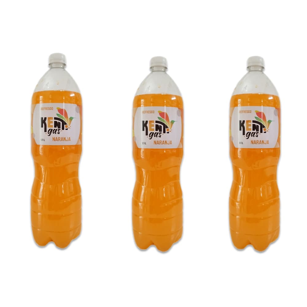 Refresco gaseado sabor naranja Kenti (3 x 1.5 L) - Imagen 1