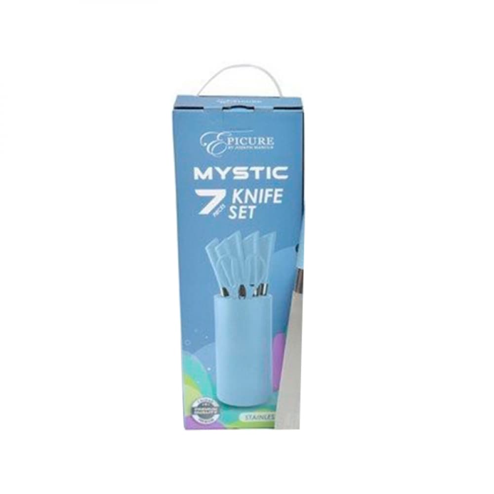 Juego de 7 cuchillos color rosado para cocina Epicure - Miniatura 2