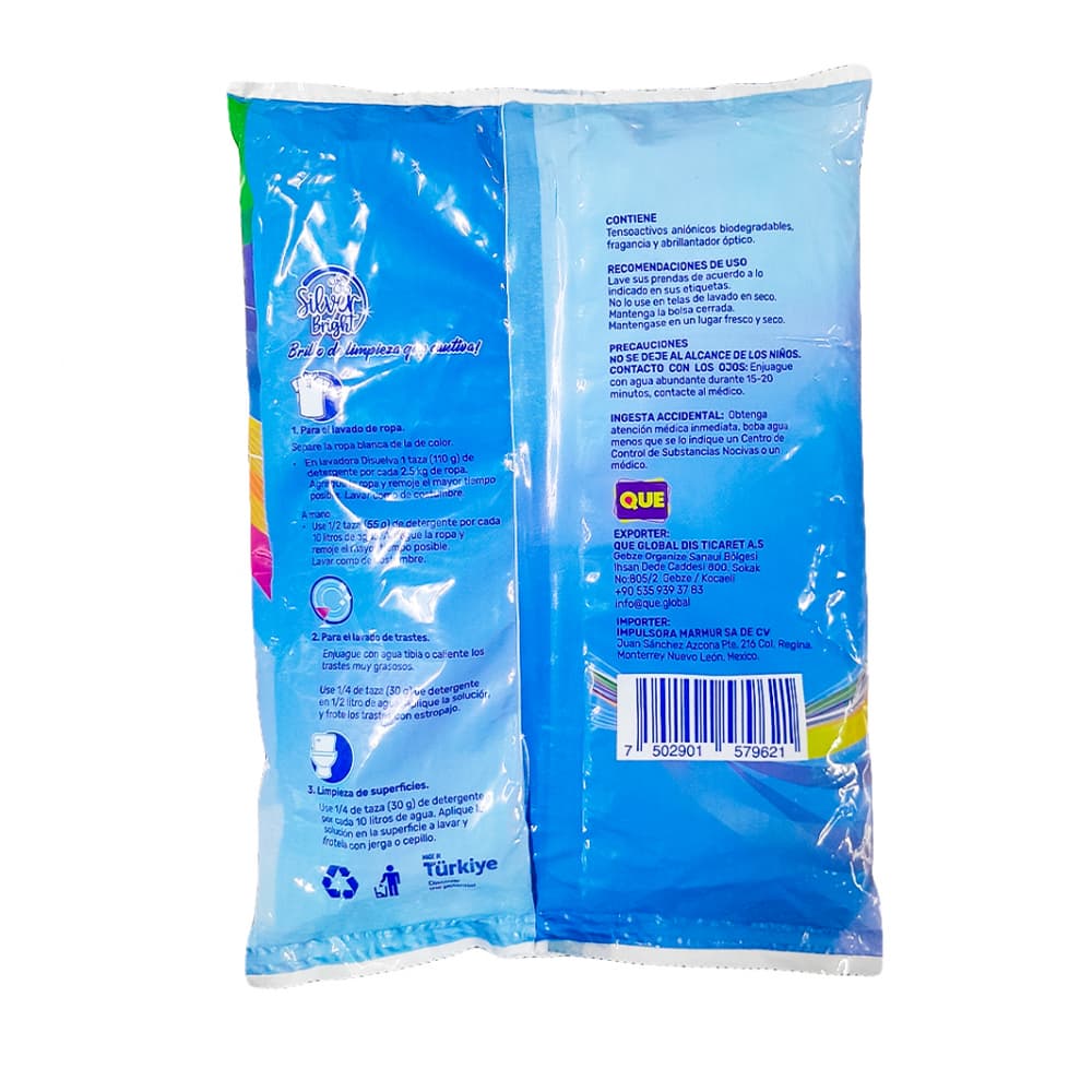 Detergente en polvo multiusos Silver Bright (900 g / 1.98 lb) - Miniatura 3