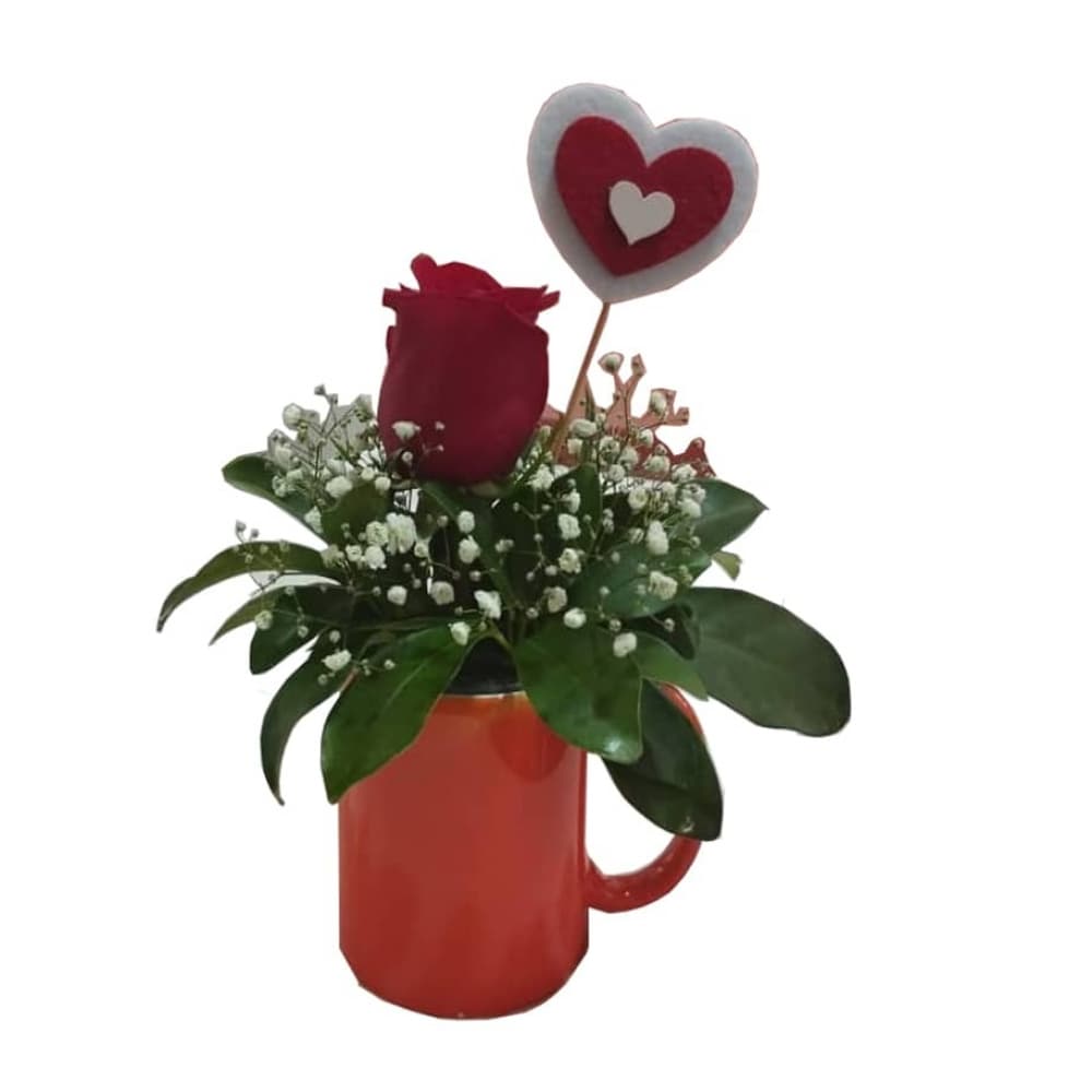 Jarrita con una rosa para regalo - Imagen 1