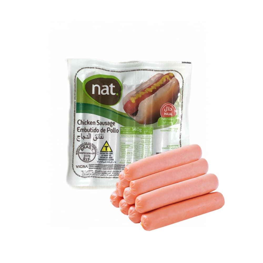 Salchichas de pollo Nat (340 g / 12 oz) - Imagen 1