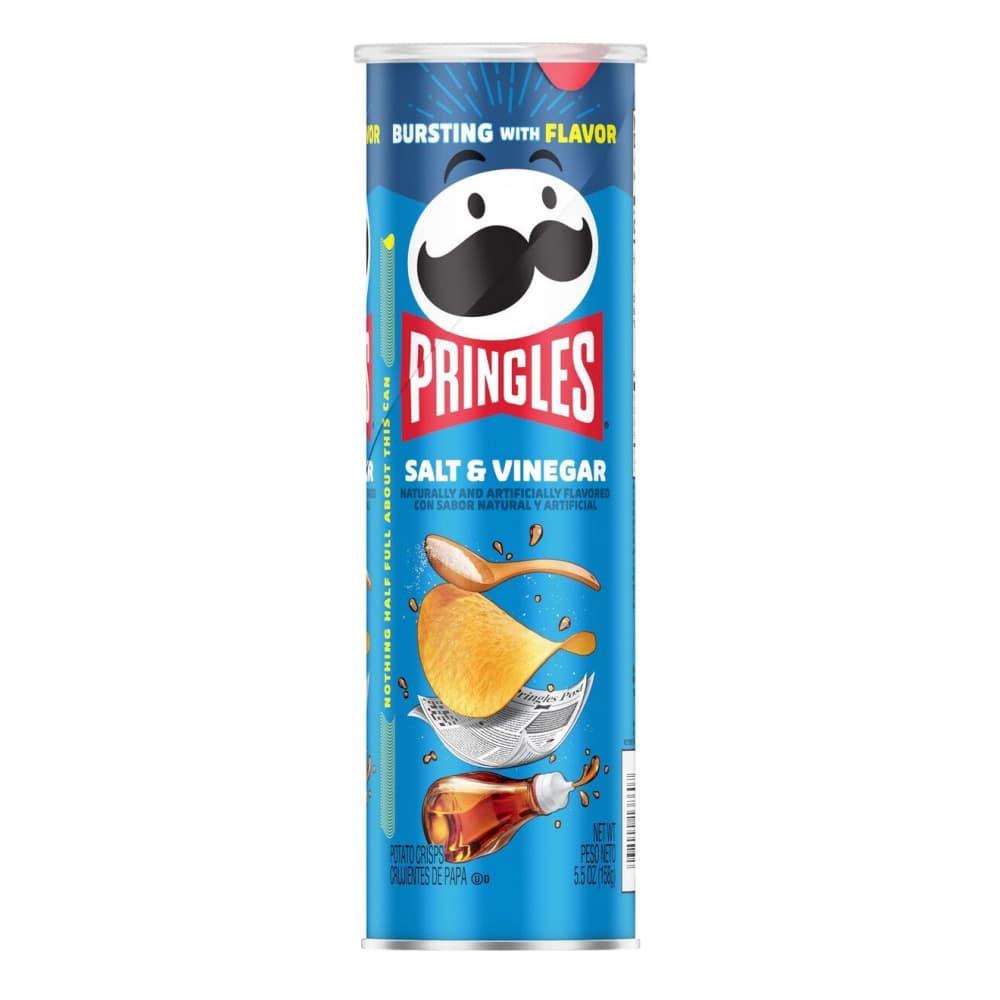 Papas sabor sal y vinagre Pringles (158 g / 5.57 oz) - Imagen 1