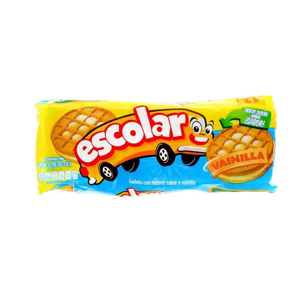 Galleta con relleno sabor a vainilla Escolar (264 g / 9.30 oz) - Imagen 1