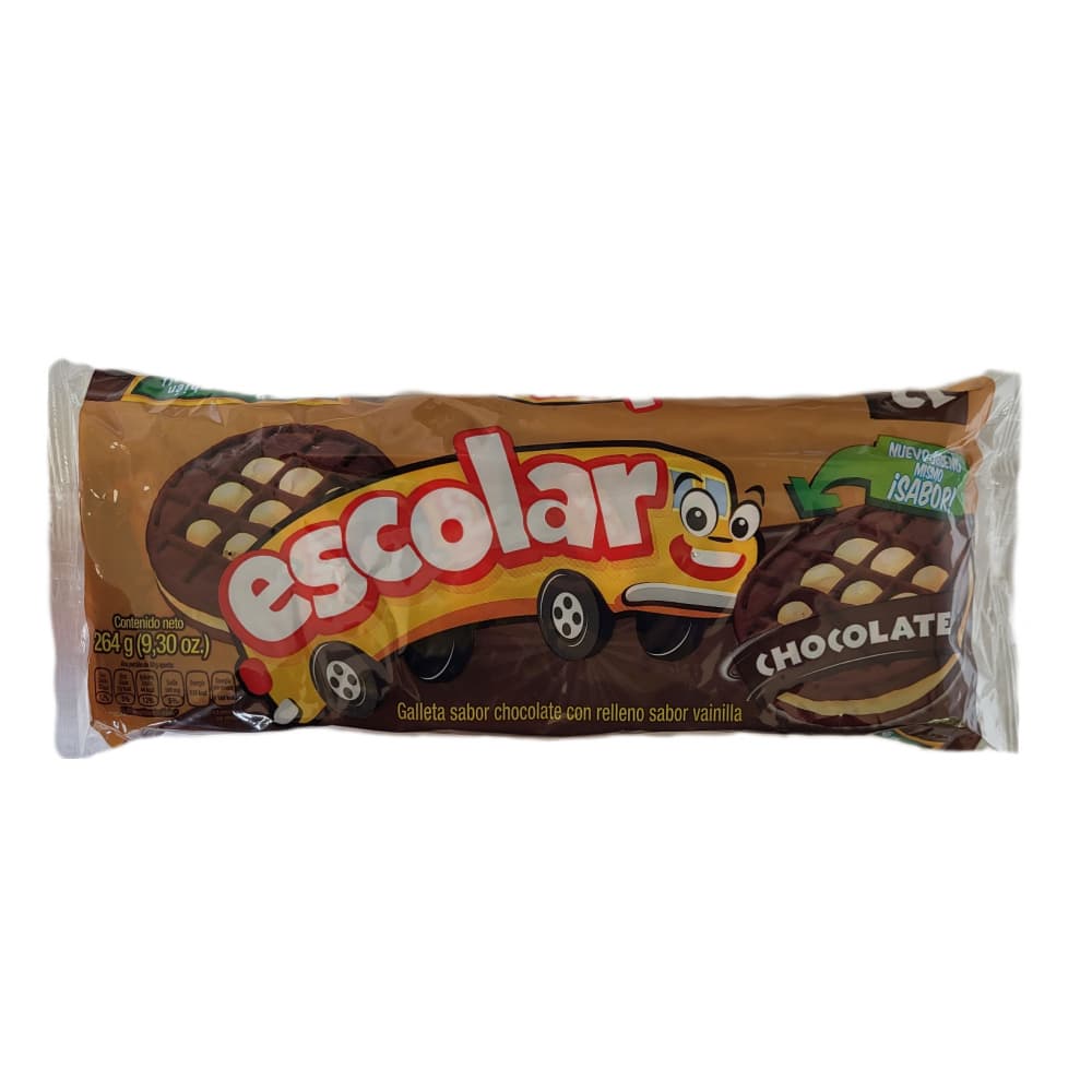 Galleta de chocolate con relleno sabor a vainilla Escolar (264 g / 9.30 oz) - Imagen 1