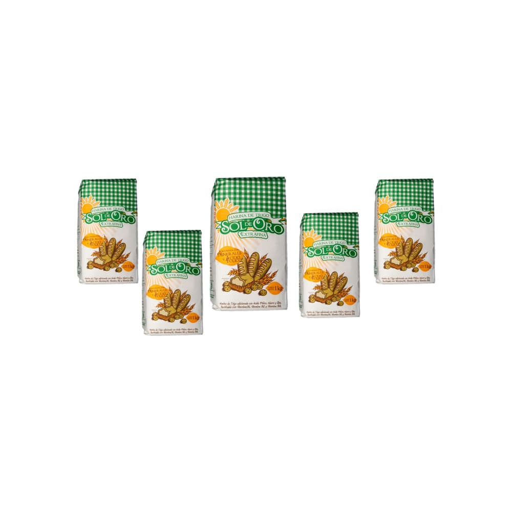Harina de trigo Sol de Oro (5 x 1 kg / 2.2 lb) - Imagen 1