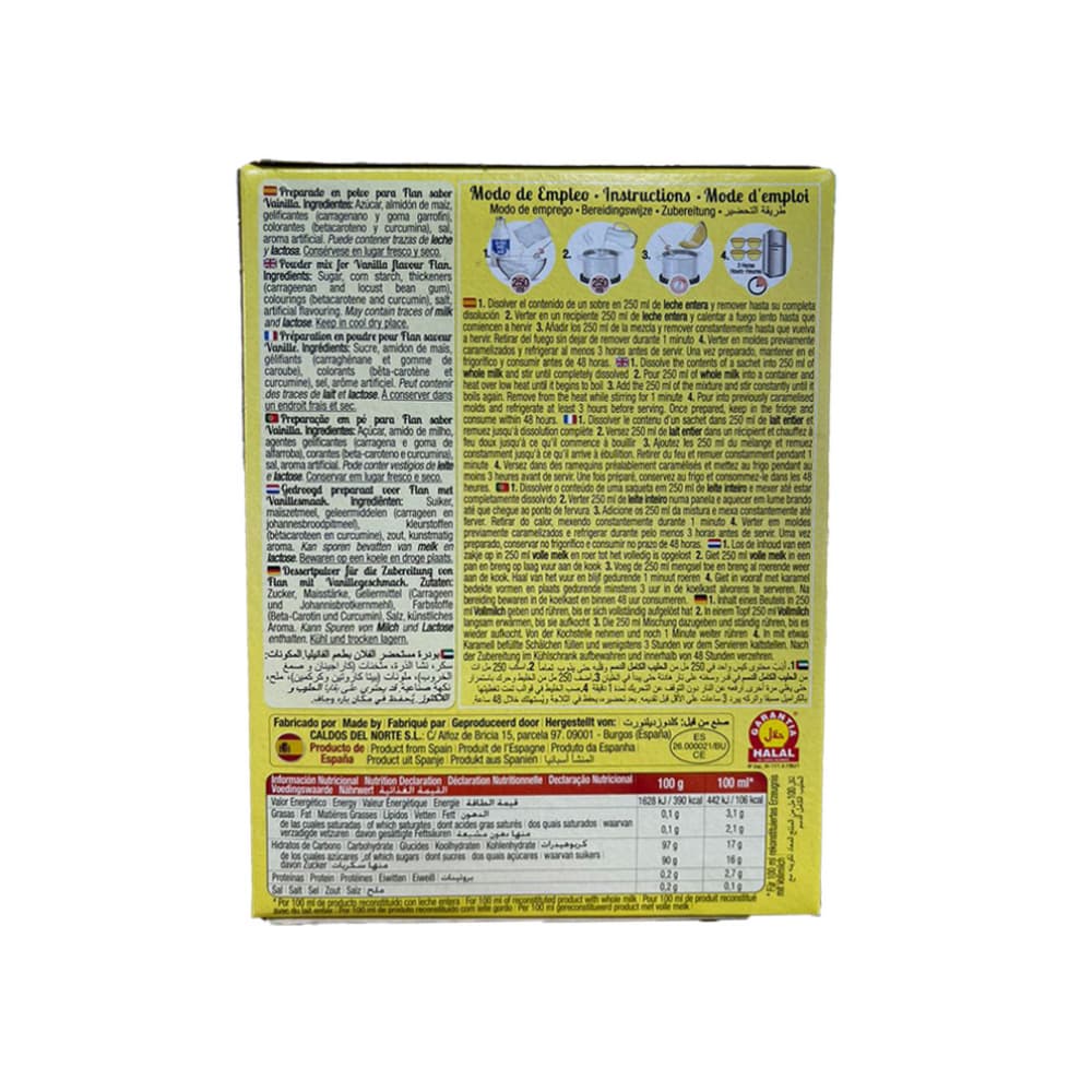 Flan sabor vainilla Calnort (130 g / 4.59 oz) - Miniatura 2