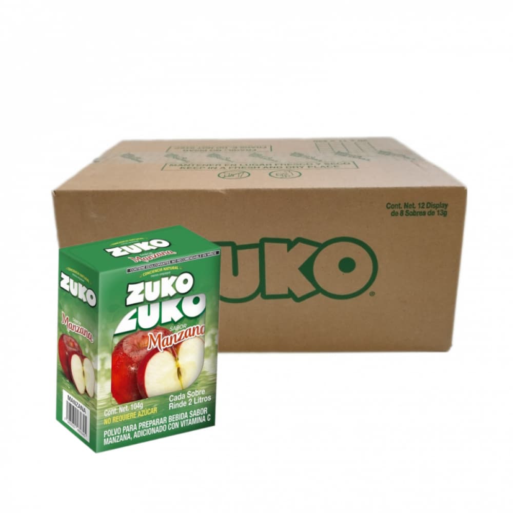 Refresco sabor manzana Zuko (12 x 8 x 13 g) - Imagen 1