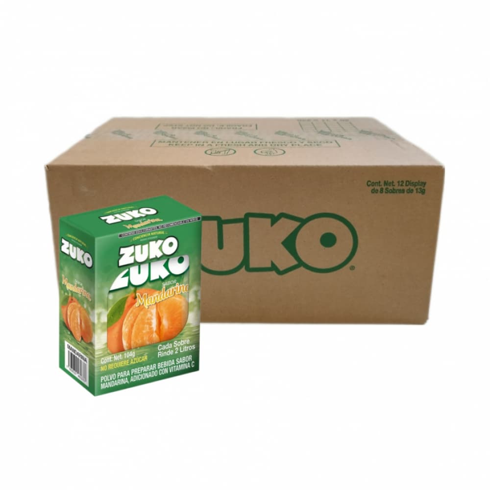 Refresco sabor mandarina Zuko (12 x 8 x 13 g) - Imagen 1