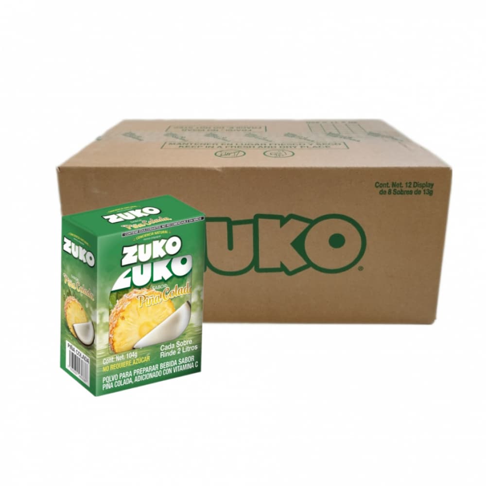 Refresco sabor piña colada Zuko (12 x 8 x 13 g) - Imagen 1
