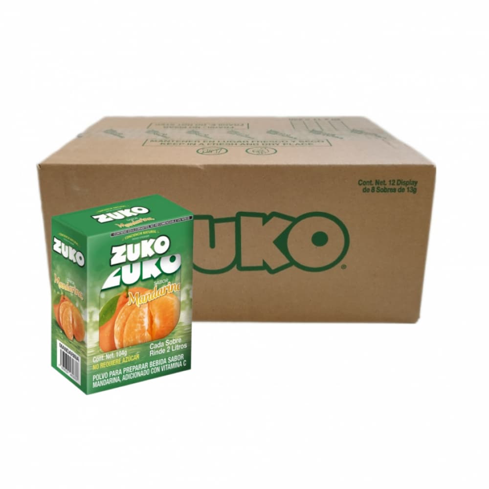Refresco sabor mandarina Zuko (12 x 8 x 13 g) - Imagen 1