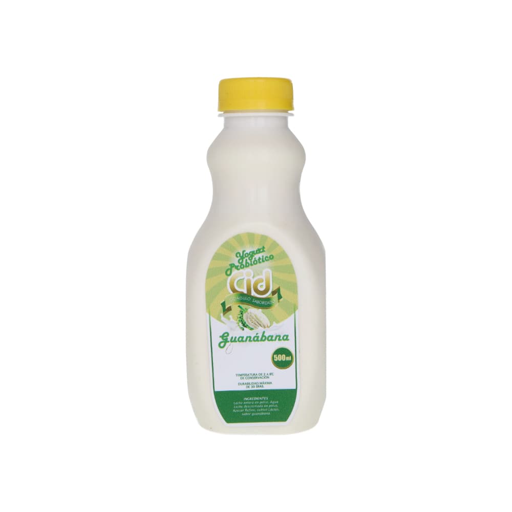 Yogurt probiótico de coágulo saborizado de guanábana Cid (500 ml) - Miniatura 1
