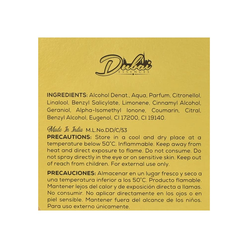 Eau de parfum para mujer Dinar Dubai Essences (100 ml) - Miniatura 3
